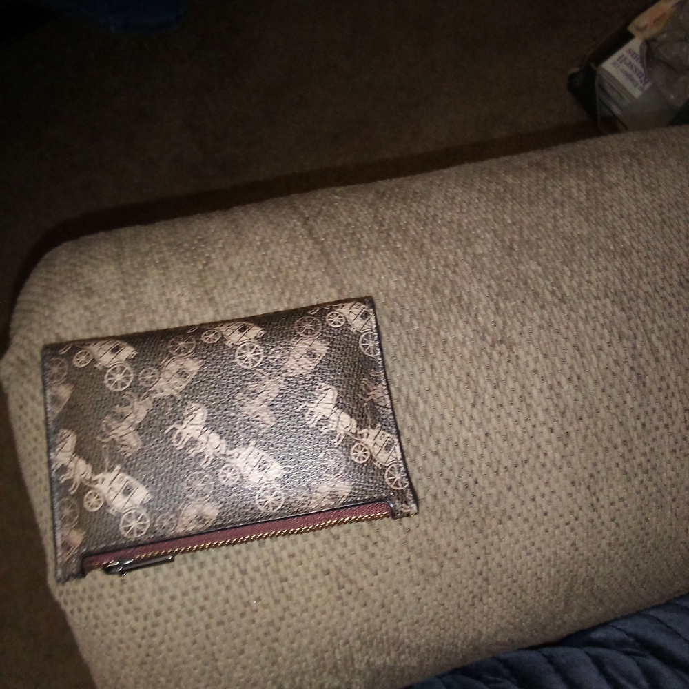 Coach Brown Horse & Carriage Card Holder